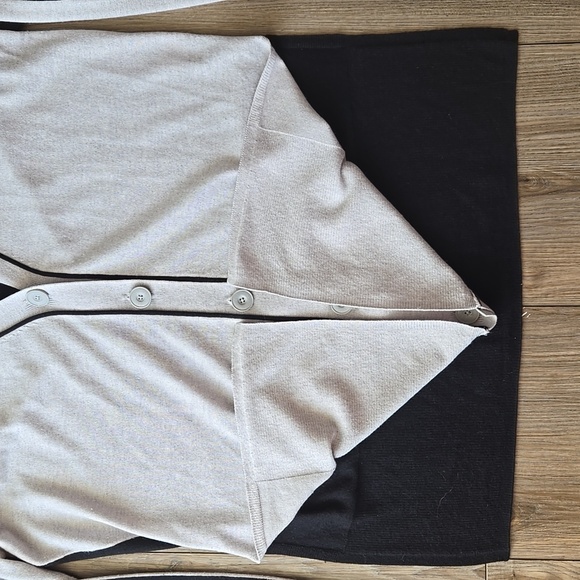 ATM Anthony Thomas Melillo Silk, Wool, And Cashmere Blend Colorblock Cardigan - Picture 5 of 10